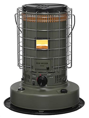 (中古品) 【トヨトミ】 対流形 石油ストーブGEAR MISSION KS-GE67(G)オリーブ色 日本製 【コンクリート】24畳/【木造】17畳
