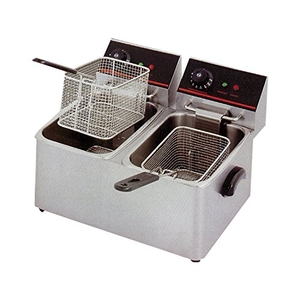 (中古品) 電気フライヤー FL-DS6W 6L 二槽式 ミニフライヤー 卓上フライヤー 厨房機器 フライヤー ミニフライヤー 揚げ物 調理器具 家庭用 業務用