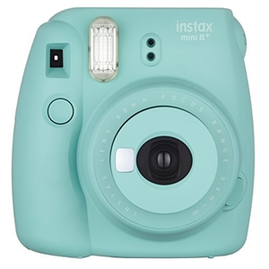 (中古品) FUJIFILM インスタントカメラ チェキ instax mini8プラス 接写レンズ・純正ハンドストラップ付き ミント INS MINI 8P MINT