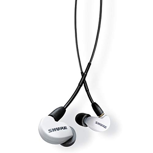 (中古品) SHURE シュア イヤホン AONIC 215 有線 マイク付き SE215DYWH+UNI-A ホワイト 高遮音性 ゲーム ゲーミング スペシャルエディション カナル型 ワイヤレス変換可(別売) MMCX リケーブル プロ仕様 低音強化 配信 音楽 オーディオリスニング レコーディング 録音 楽器...