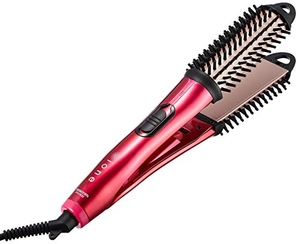 (中古品) テスコム ヘアアイロン コテ 32mm マイナスイオン ストレート/カール 2way 温度調整/自動電源OFF 海外対応 らく抜きプラグ スパークルピンク IPH1832 P