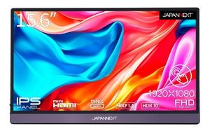 (中古品) JAPANNEXT 15.6インチ タッチパネル搭載 フルHD(1920x1080)解像度 モバイルモニター JN-MD-IPS1564FHDR-T USB Type-C miniHDMI HDR スマートケース付き