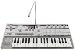 (中古品) KORG コルグ アナログ モデリング シンセサイザー microKORG Crystal 20周年記念モデル ボコーダー 電池駆動可 37鍵 マイク付属