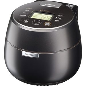 (中古品) IHジャー炊飯器（5.5合炊き）　黒銀蒔MITSUBISHI　本炭釜　KAMADO[ 型番：NJ-AW108-B]