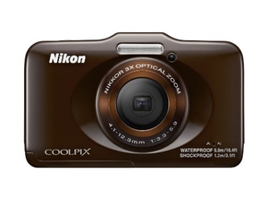 (中古品) Nikon デジタルカメラ COOLPIX S31 防水5m 耐衝撃1.2m ブラウン S31BR