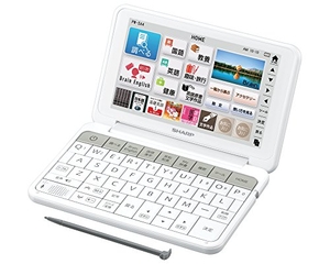 (中古品) シャープ カラ—電子辞書 Brain 生活・教養モデル ホワイト系 PW-SA4-W