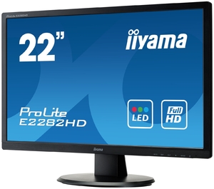 (中古品) iiyama モニター ディスプレイ E2282HD-B1 (21.5インチ/フルHD/TN/D-sub,DVI-D/保証)