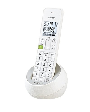 (中古品) シャープ 電話機 コードレス 子機1台タイプ 迷惑電話機拒否機能 ホワイト系 JD-S08CL-W