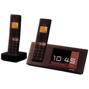 (中古品) シャープ 電話機 インテリアホン JD-4C2CW-T [ブラウン系]