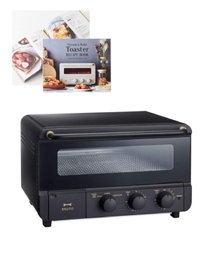 (中古品) BRUNO トースター 4枚 人気 スチーム機能 温度調節 タイマー レシピ 付き お祝 引っ越し 新生活 結婚祝 ギフト 贈り物 ブラック ブルーノ スチーム&ベイク トースター 父の日 プレゼント ギフト 贈り物 BOE067-BK 1703340