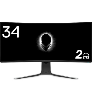 (中古品) Dell ALIENWARE ゲーミングモニター 34.1インチ AW3420DW(間交換保証/FPS向き/DCI-P3 98%/2ms/120Hz/G-SYNC/UWQHD/IPS非光沢/DP,HDMI)