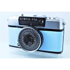 (中古品) フィルム カメラ 人気 女子 olympus pen Olympus Pen EE-3 中古 フィルムカメラ olympus パステルブルー