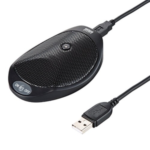 (中古品) サンワサプライ WEB会議高感度USBマイク 無(全)指向性 MM-MCUSB22