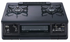 (中古品) パロマ ガスコンロ エブリシェフシリーズ PA-370WA【右強火力/プロパンガス(LPG)】ブラックプラチナ