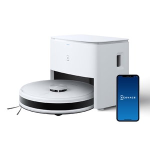 (中古品) ECOVACS(エコバックス) DEEBOT Y1 PLUS ロボット掃除機 5000Pa強力吸引 自動ゴミ収集 水拭き 両用 お掃除ロボット 掃除機 モップがけ 静音 最大150日分のゴミ捨て不要