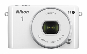 (中古品) Nikon ミラーレス一眼 Nikon1 S2 標準パワーズームレンズキット ホワイト S2PLKWH