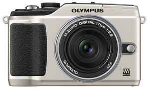 (中古品) OLYMPUS ミラーレス一眼 E-PL2 パンケーキレンズキット ゴールド E-PL2 PKIT GLD