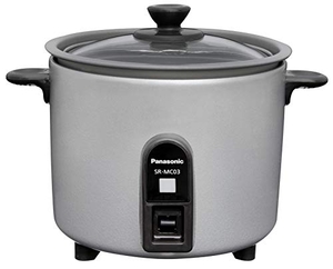 (中古品) パナソニック 炊飯器 1.5合 1人用炊飯器 自動調理鍋 ミニクッカー シルバー SR-MC03-S