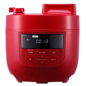 (中古品) シロカ 電気圧力鍋 SP-4D151 レッド ［大容量4Lモデル/高圧力90Kpa/1台6役（圧力・無水・蒸し・炊飯・スロー調理・温め直し）]