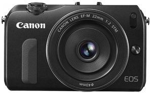 (中古品) Canon ミラーレス一眼カメラ EOS M レンズキット EF-M22mm F2 STM付属 ブラック EOSMBK-22STMLK