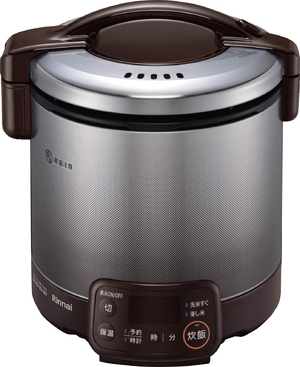 (中古品) リンナイ ガス炊飯器 「こがまる」 5合 RR-050VQT(DB) ブラウン 都市ガス用 RR-050VQT(DB)/13A