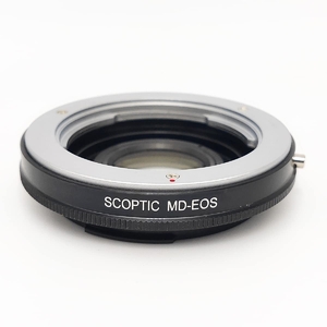 (中古品) SCOPTIC マウントアダプター MD-EOS (ミノルタMD・MC│SRレンズ → キヤノンEF) 電子接点付き