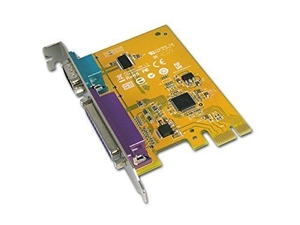 (中古品) MIO6469A 1ポート RS-232 + 1ポート パラレルPCI-Eカード