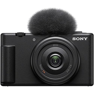 (中古品) ソニー(SONY) コンパクトデジタルカメラ VLOGCAM Vlog用カメラ ZV-1F ボディ ウィンドスクリーン付属 20mm F2.0 単焦点レンズ ブラック ZV-1F B