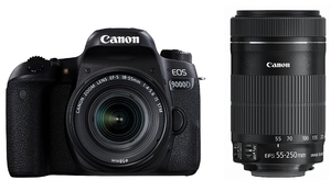(中古品) Canon デジタル一眼レフカメラ EOS 9000D ダブルズームキット EF-S18-55mm/EF-S55-250mm 付属 EOS9000D-WKIT