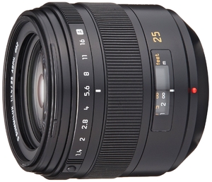 (中古品) パナソニック 単焦点レンズ フォーサーズ用 ライカ D SUMMILUX 25mm/F1.4 ASPH. L-X025