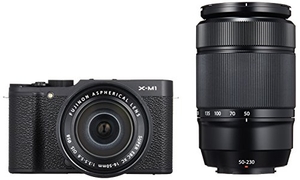 (中古品) FUJIFILM デジタルカメラミラーレス一眼 X-M1ダブルズームレンズキット ブラック F X-M1B/1650/50230KIT