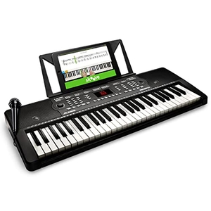 中古品) Alesis 電子キーボード 54鍵盤 初心者 スピーカー内蔵 マイク 