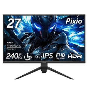 (中古品) Pixio PX279 Prime ゲーミングモニター 27インチ FHD IPS 240Hz 1ms