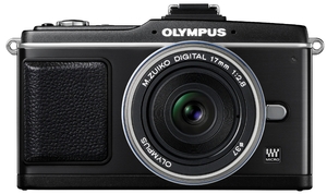 (中古品) OLYMPUS ミラーレス一眼 PEN E-P2 パンケーキキット ブラック E-P2PKIT-BLK