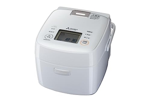 (中古品) 三菱電機 炊飯器 3.5合 IH式 日本製 一人暮らし 炭炊釜(2層厚釜) 可変超音波吸水 もちもちモード 月白 NJ-SE06F-W