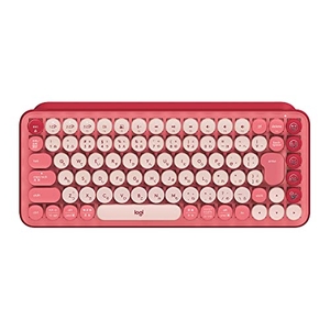 (中古品) ロジクール POP KEYS K730RO メカニカル ワイヤレス キーボード ローズ 日本語配列 メカニカルキーボード ワイヤレスキーボード bluetooth Logi Bolt Unifying非対応 windows mac chrome iPad ios Android 無線 K730 国内正規品