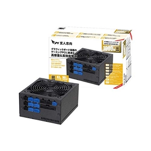 (中古品) 玄人志向 80Plus GOLD 1000W ATX 電源 ユニット フルプラグイン KRPW-GR1000W/90+