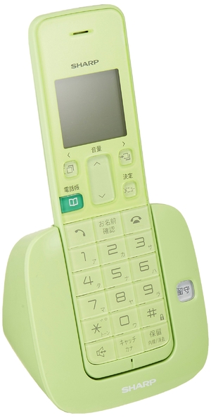 (中古品) シャープ デジタルコードレス留守番電話機 親機のみ 1.9GHz DECT準拠方式 グリーン系 JD-S07CL-G