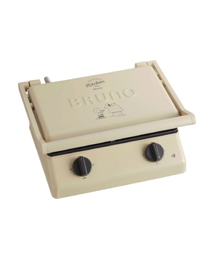 (中古品) BRUNO PEANUTS グリルサンドメーカー ダブル アイボリー スヌーピー ブルーノホットサンド ホットサンドメーカー おしゃれ 電気 耳まで焼ける 朝食 パン 食パン BOE092-ECRU