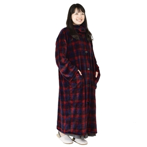 (中古品) [山善] 電気毛布 USB着る毛布 着丈120cm 丸洗い可能 ポケット付き 2段階温度調節 1時間自動OFFタイマー機能 チェック柄レッド YMS-USK50(BC)