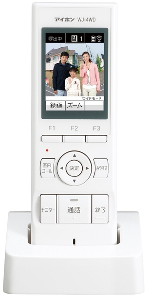 (中古品) アイホン ドアホン インターホン ワイヤレス子機 モニター付 音量調節可能 WJ-4WD