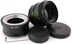 (中古品) --HELIOS 44-2 58mm F2 ロシア製レンズ Eマウント ソニー NEX F3 5 5N 5R 5T 6 A 7 7R 7S II (Eマウントカメラ用)