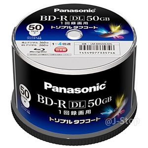 (中古品) パナソニック(Panasonic) 録画用4倍速ブルーレイディスク片面2層50GB(追記型)スピンドル50枚 LM-BRS50L50S【WEB限定】