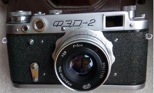 (中古品) fed-2タイプC USSR Soviet Unionロシア35 mm LeicaコピーRangefinder Camera industar-26 mレンズ