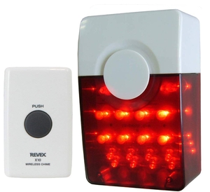 (中古品) リーベックス(Revex) ワイヤレス チャイム Xシリーズ 送受信機セット 防犯 LED 点滅 呼び出しピカフラッシュセット XL3010