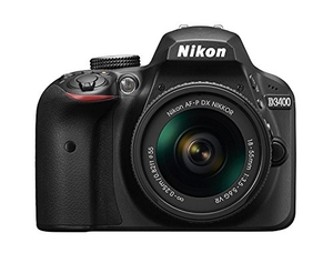 (中古品) ニコン D3400 デジタル一眼レフカメラ AF-P DX NIKKOR 18-55mm f/3.5-5.6G VRレンズ付き ブラック (認定リファービッシュ品)