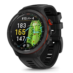 (中古品) ガーミン(GARMIN) Approach S70 47mm Black AMOLED(有機EL)ディスプレイ搭載 ゴルフウォッチ GPSマップ Suica対応 バーチャルキャディ 010-02746-22 【日本正規品】