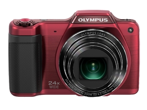 (中古品) OLYMPUS デジタルカメラ STYLUS SZ-15 1600万画素 光学24倍ズーム 広角25mm レッド SZ-15 RED