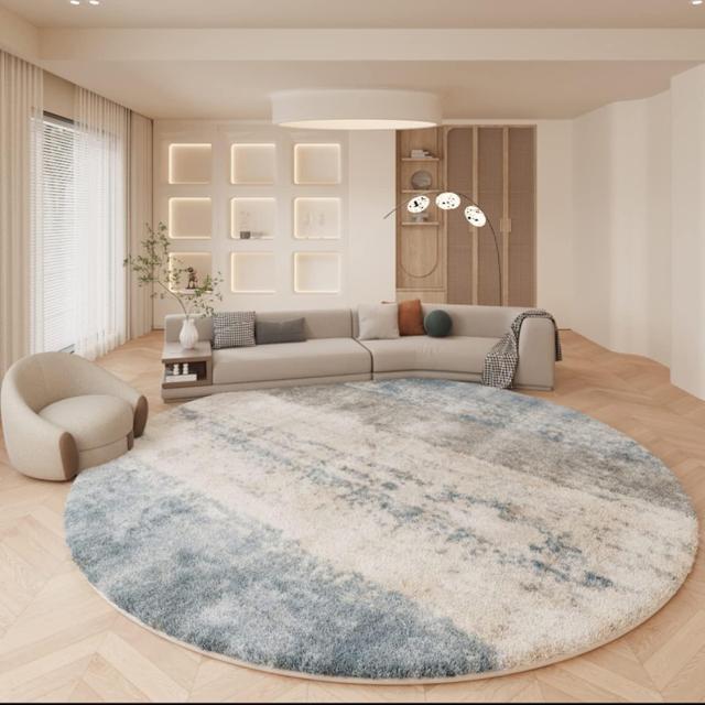 北欧 円丸ラグマット部屋 丸型カーペット 200cm 円形 ラグ カーペット丸いカーペットカーペットまる型 円形マット 幾何学柄 防ダニ 抗菌 防臭 ホットカーペット対応 玄関マット モダン 春夏秋冬