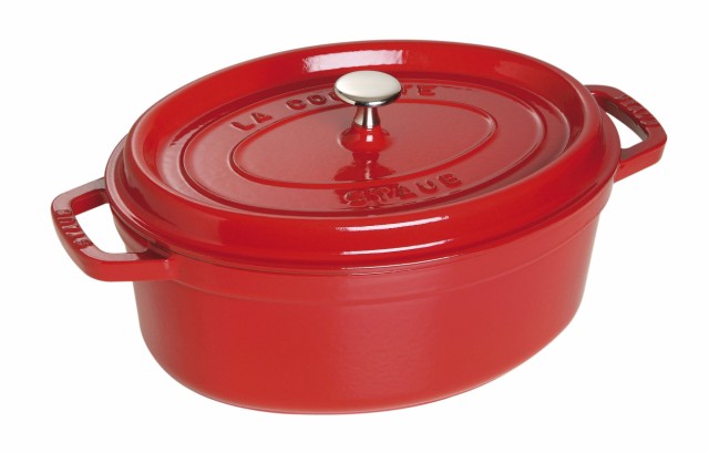 ストウブ(Staub) 「 ピコ ココット オーバル チェリー 23cm 」 両手 鋳物 ホーロー 鍋 IH対応 日本正規販売品 La Cocotte  Oval 40509-830